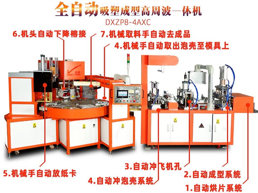 全自動吸塑成型高頻焊接一體機 全自動吸塑成型高頻焊接一體機